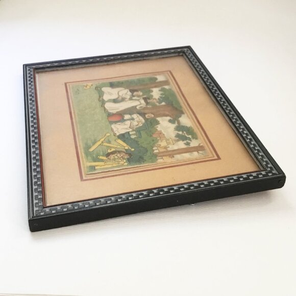 Vintage Harry Eliott Franciscan Monks Friars Lawn Bowling Framed Art Print - Picture 4 of 10